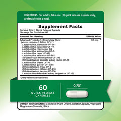 Close-up of a single probiotic capsule