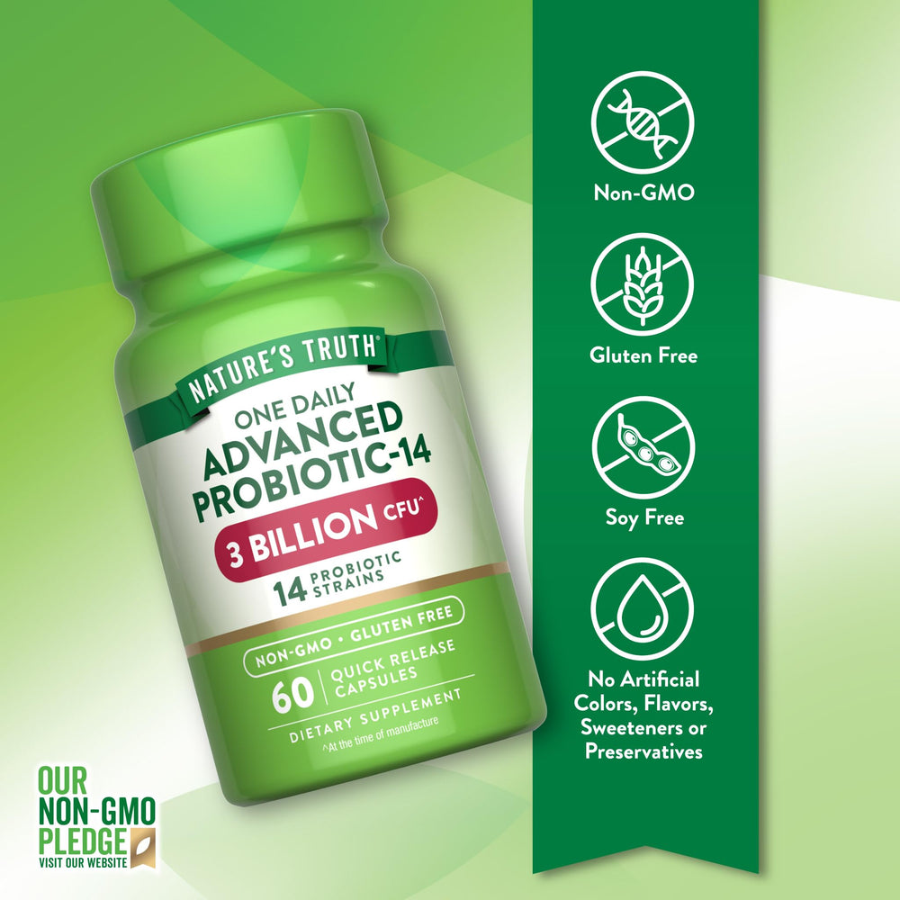 60-count bottle of Nature's Truth Probiotics
