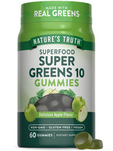 Nature's Truth Super Greens Gummies Apple Flavor front bottle – 60 count