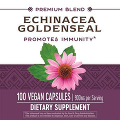 Packaging box and bottle for Natures Way Echinacea Goldenseal Root 100 capsules