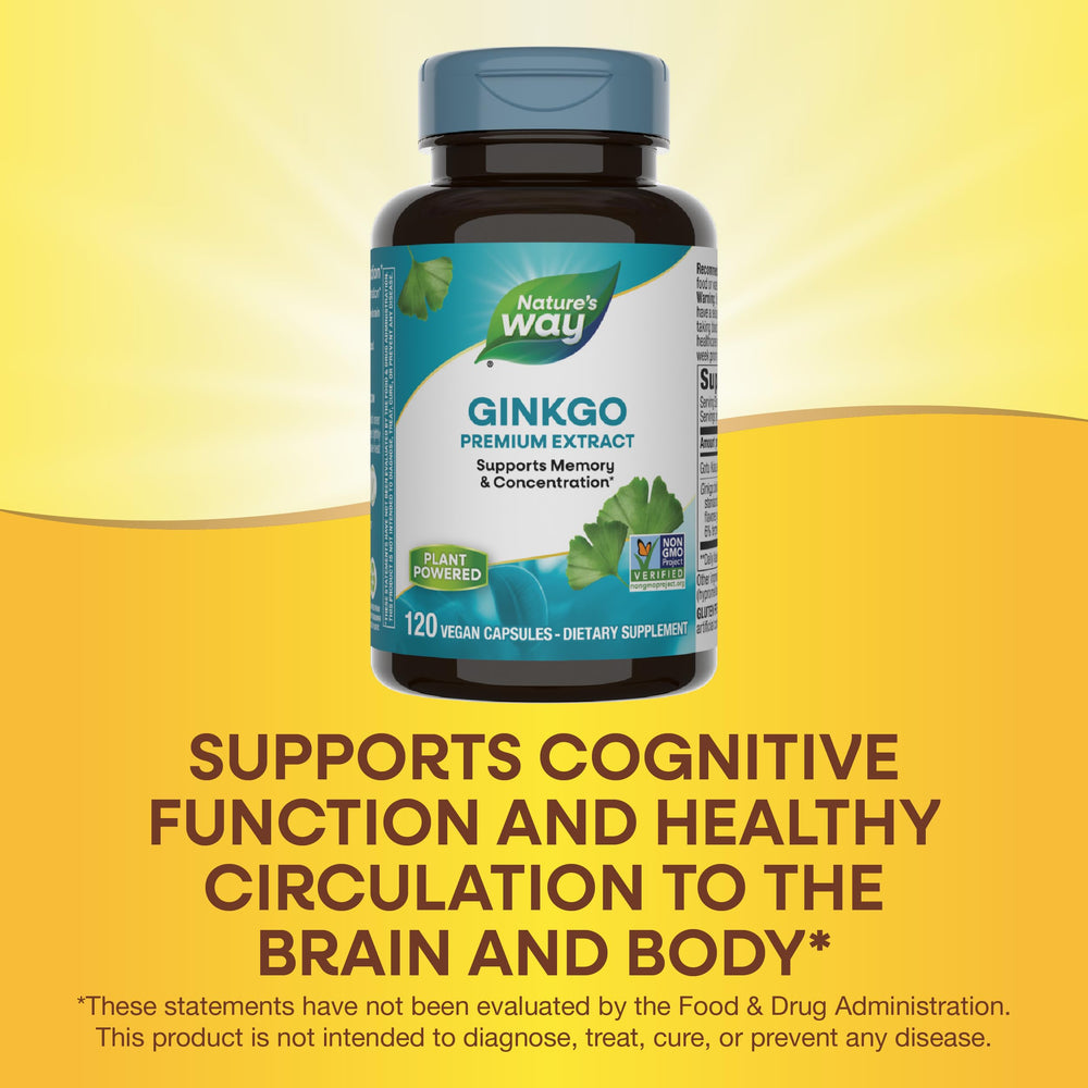 Nutrition specifications for Nature's Way Ginkgo 120 capsules