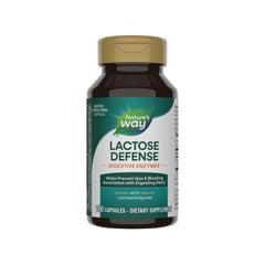 Nature's Way Lactose Defense product bottle and capsules