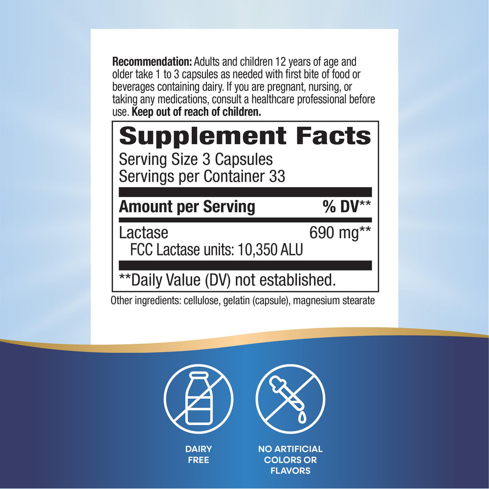 Digestive support for dairy with Nature's Way Lactose Defense