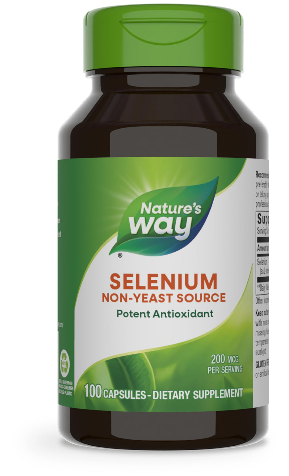 Nature's Way Selenium 200 mcg per serving as L-selenomethionine