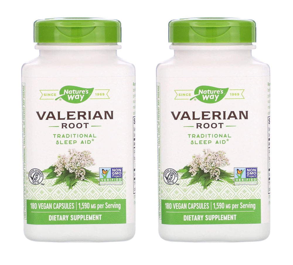 Nature's Way Valerian Root 1,590 mg - 180 vegan capsules per bottle - 2-pack image 1