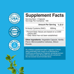 Natures Craft NAC glutathione precursor graphic highlighting antioxidant foundation