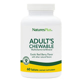 NaturesPlus Adult's Chewable Multivitamin 60 tablets with red berry flavor