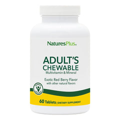 NaturesPlus Adult's Chewable Multivitamin 60 tablets with red berry flavor