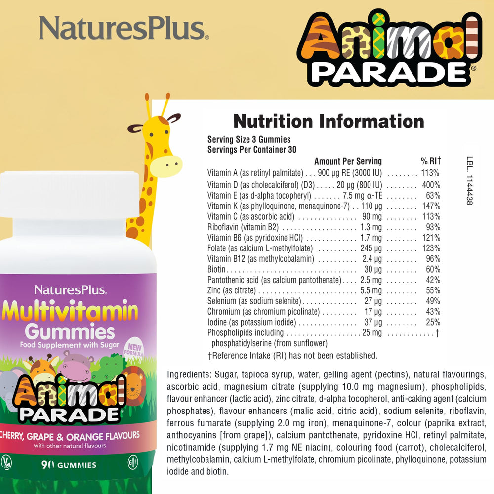 Assorted cherry, grape, and orange bear-shaped gummies