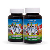 NaturesPlus Animal Parade MagKidz Magnesium product image showing natural cherry flavor and animal-shaped chewables