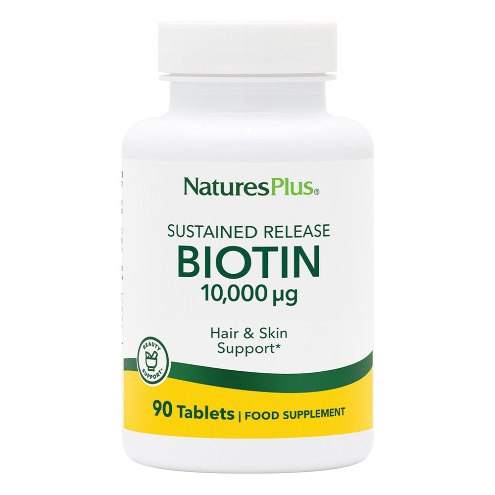 Front view of NaturesPlus Biotin Sustained Release bottle