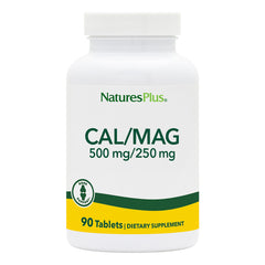 NaturesPlus Cal/Mag 90 vegetarian tablets bottle front view