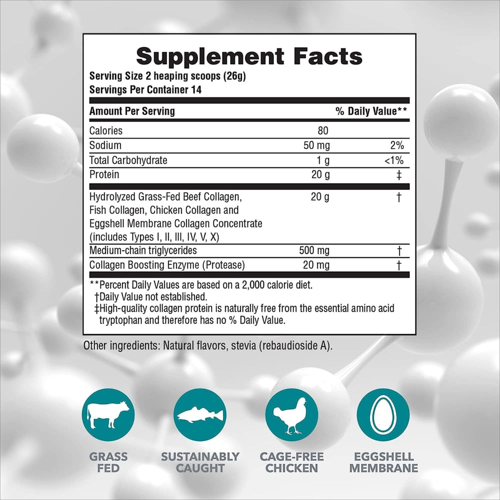 Product shot of Nature's Plus Collagen Peptides Vanilla 2-pack