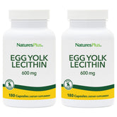 NaturesPlus Egg Yolk Lecithin bottle front view - 600 mg, 180 capsules