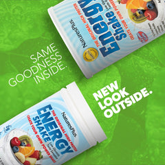 NaturesPlus Energy Shake ingredients blend highlights plant-based protein and enzymes for digestion support
