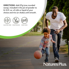 NaturesPlus Energy Shake low-carb graphic showcases Keto-friendly 2g carbs per serving