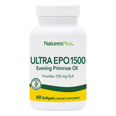 NaturesPlus Ultra EPO 1500 Evening Primrose Oil bottle with 60 softgels