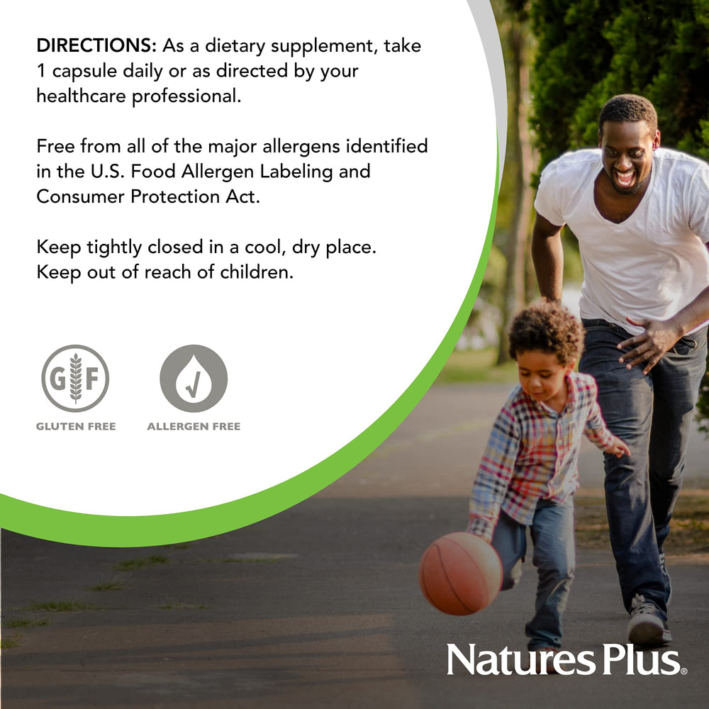 Nutrition facts panel of NaturesPlus GI Natural Probiotic Mega