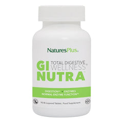 Bottle of Nature's Plus GI Natural Total Digestive Wellness with 90 bi-layered tablets