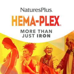 Hema-Plex Iron packaging with vegan/gluten-free info