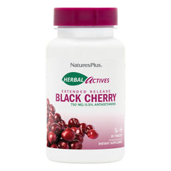 NaturesPlus Herbal Actives Black Cherry 30-tablet extended-release bottle