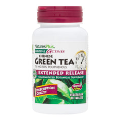 NaturesPlus Herbal Actives Chinese Green Tea bottle label