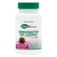 Product image: NaturesPlus ImmunActin Zinc Lozenges in Wild Cherry flavor