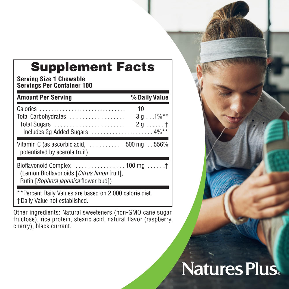 Nutrition facts panel and ingredients