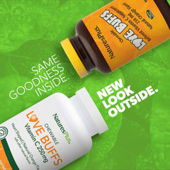 Close-up of orange-flavored heart-shaped vitamin C chews