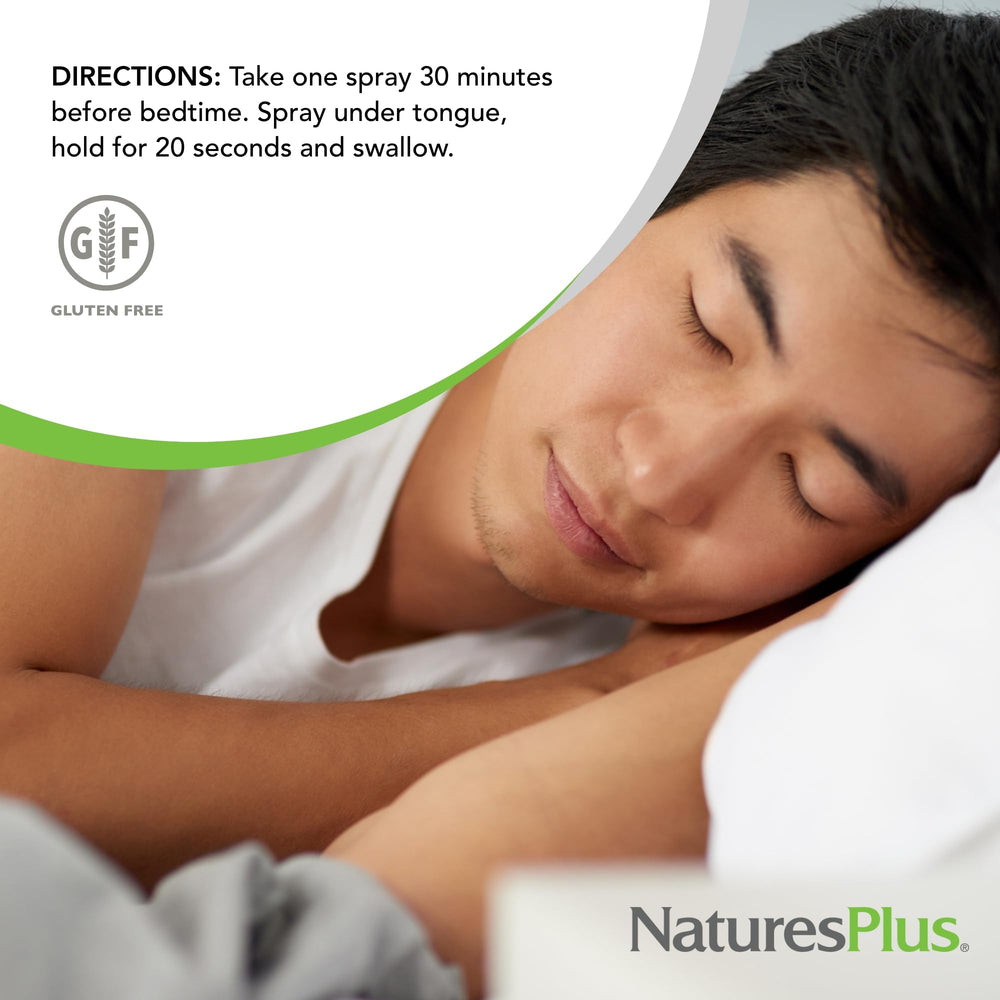 Pack of two 2 oz bottles of NaturesPlus Melatonin Spray