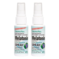 Front view of NaturesPlus Melatonin Spray, Peppermint flavor, 2 oz