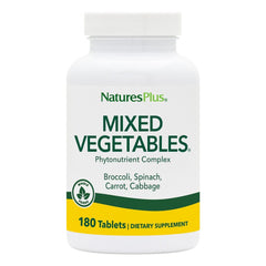 Bottle of NaturesPlus Mixed Vegetables - 180 Tablets Pack of 2