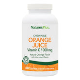 Front view of NaturesPlus Orange Juice Vitamin C chewable tablets