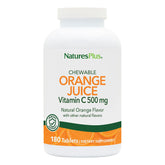 Front view of NaturesPlus Orange Juice Vitamin C chewables two-bottle package