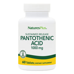 Front view of NaturesPlus Pantothenic Acid 1000 mg sustained-release bottle