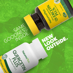 Pack shot of NaturesPlus Quercetin Plus 650 mg 60 vegetarian tablets