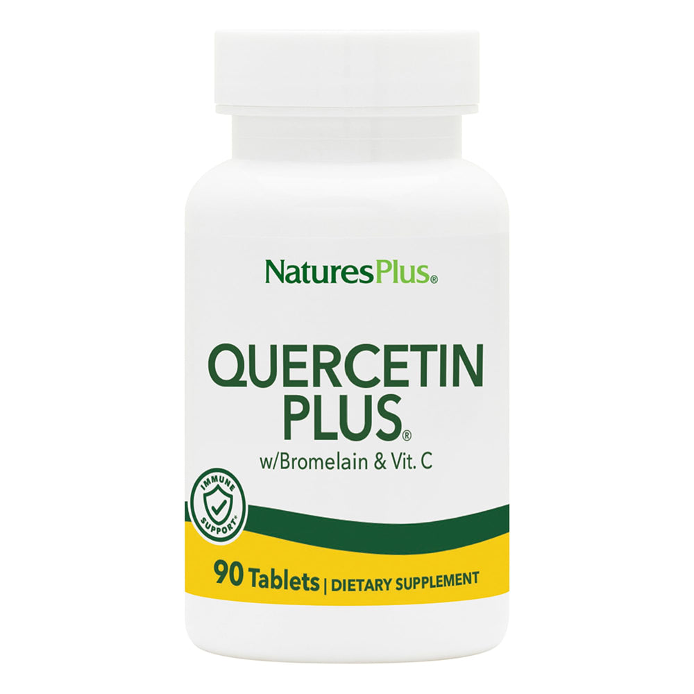 Front label of NaturesPlus Quercetin Plus bottle
