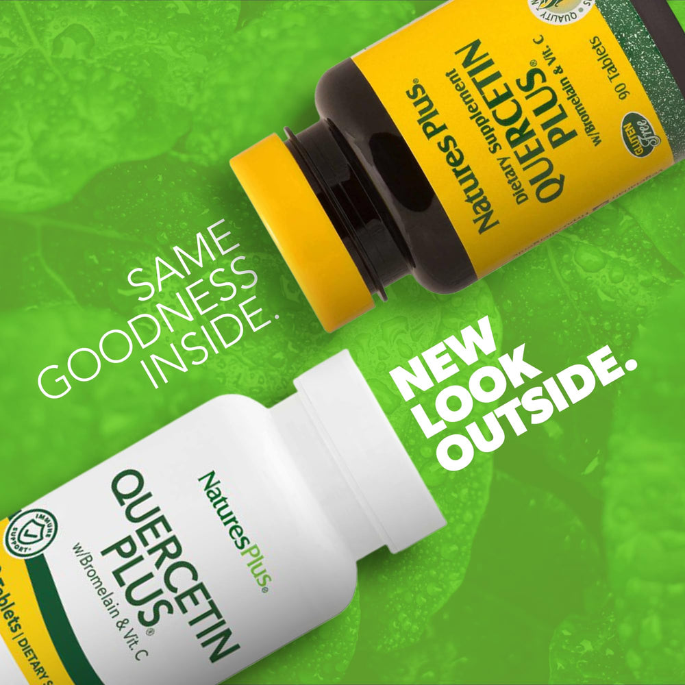NaturesPlus Quercetin Plus capsules ready for consistent daily use