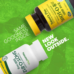 Close-up of one bottle showing 30 tablets for Shot-O-B12 5000 mcg