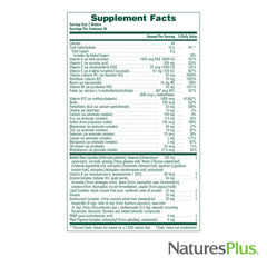 Gluten-free and vegetarian label on Nature's Plus Source of Life Adult’s Chewable bottle