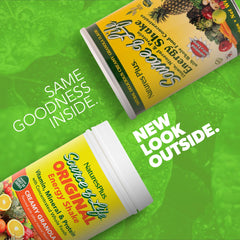 NaturesPlus Source of Life Energy Shake granola mix shows nutrient-dense powder for daily nutrition.