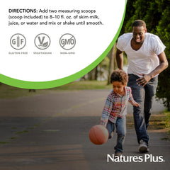 NaturesPlus Source of Life Energy Shake travel bottle scene suggests on-the-go nutrition