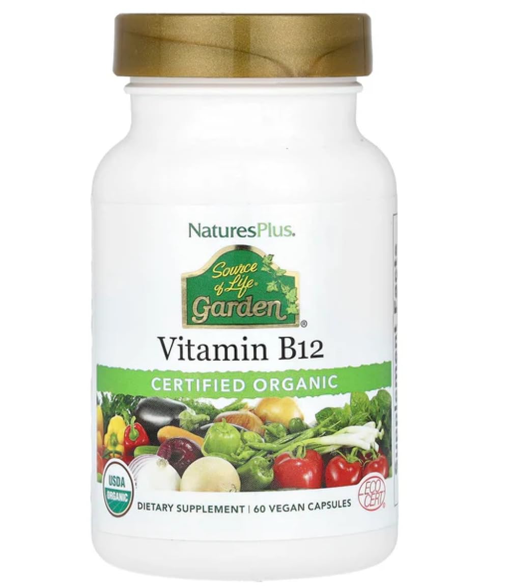 Bottle of NaturesPlus Source of Life Garden Vitamin B12 1000 mcg methylcobalamin