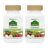 NaturesPlus Source of Life Garden Calcium bottle - 120 vegan capsules, pack of 2 - hero image