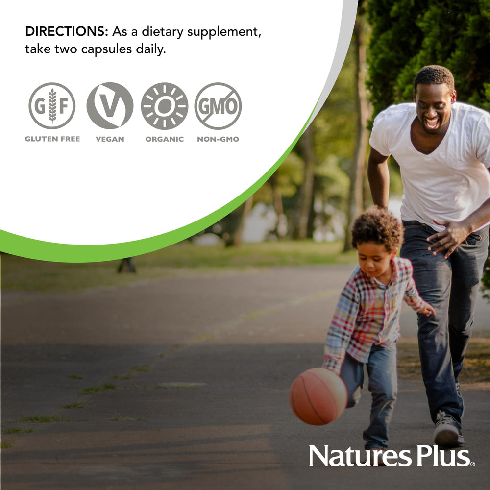 Gluten-free, Non-GMO, certified organic vitamin D3 supplement packaging