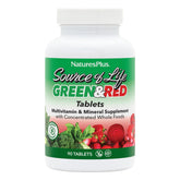 Bottle of NaturesPlus Source of Life Green & Red Multivitamin 90 tablets