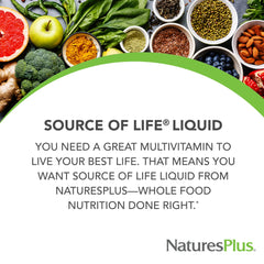 Source of Life Liquid Tropical Fruit nutrition facts label