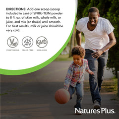 NaturesPlus spiru-tein 30 servings pack emphasizes long lasting nutrition