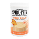 NaturesPlus SPIRU-TEIN Peaches & Cream 2.24 lb protein powder canister