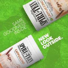 Tri-Part Protein Blend: rice protein, pea protein, non-fermented and fermented soy